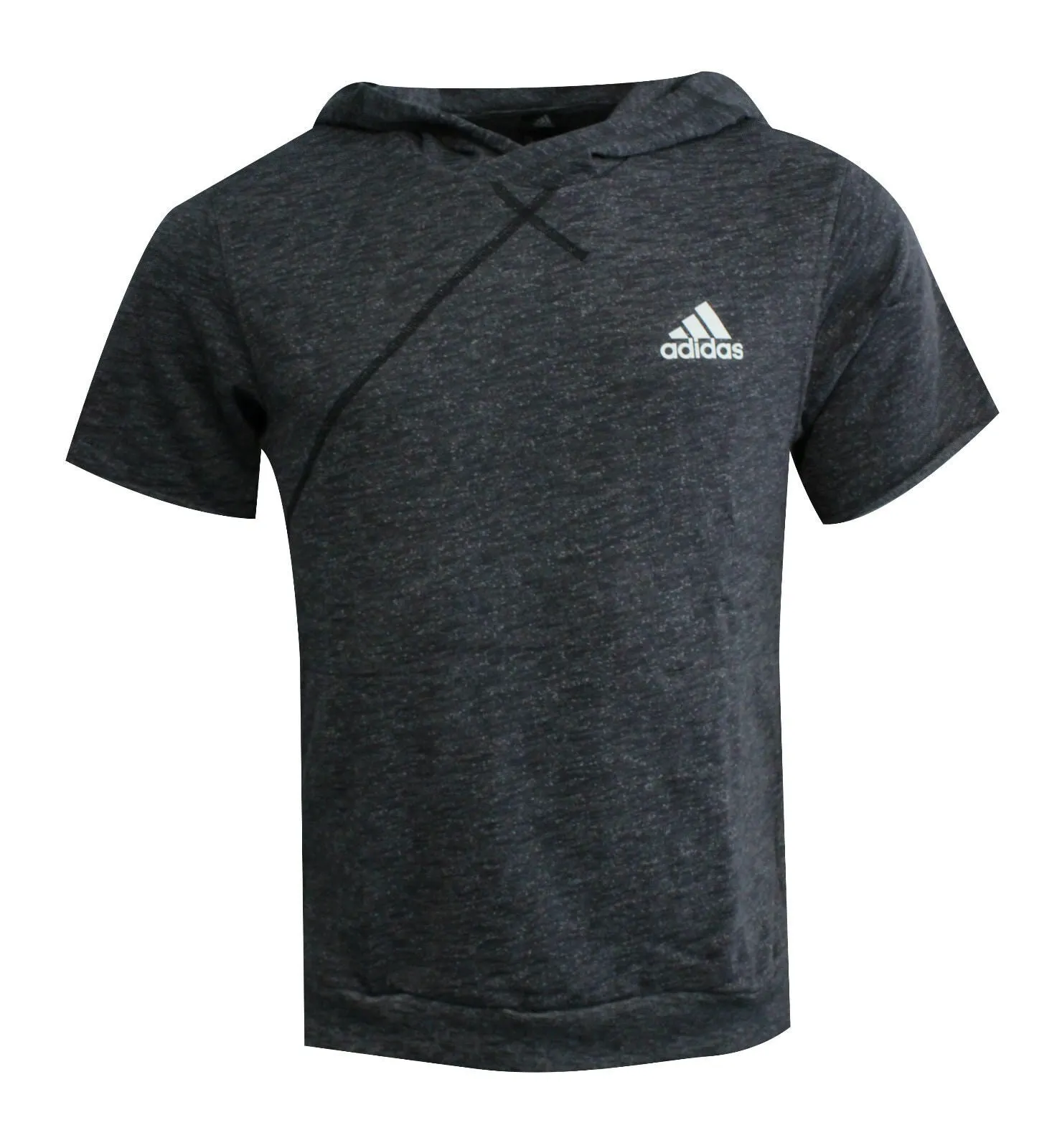 Adidas Cross Up Mens Dark Grey Short Sleeved Hoodie