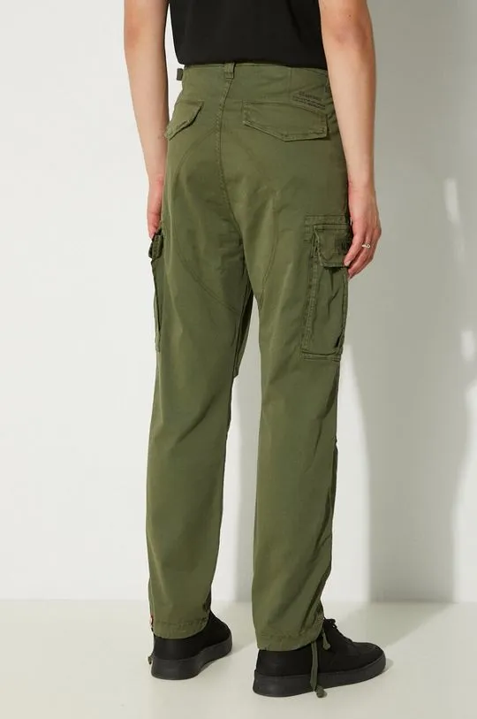 Alpha Industries trousers Squad Pant men's green color 188202