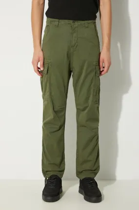 Alpha Industries trousers Squad Pant men's green color 188202