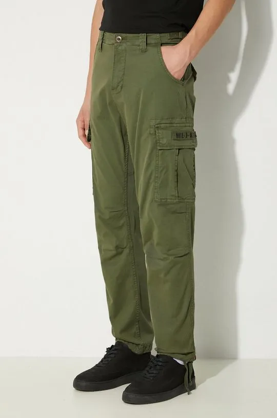 Alpha Industries trousers Squad Pant men's green color 188202