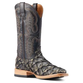 Ariat Mens Deep Water Distressed Black Piraruci Boots