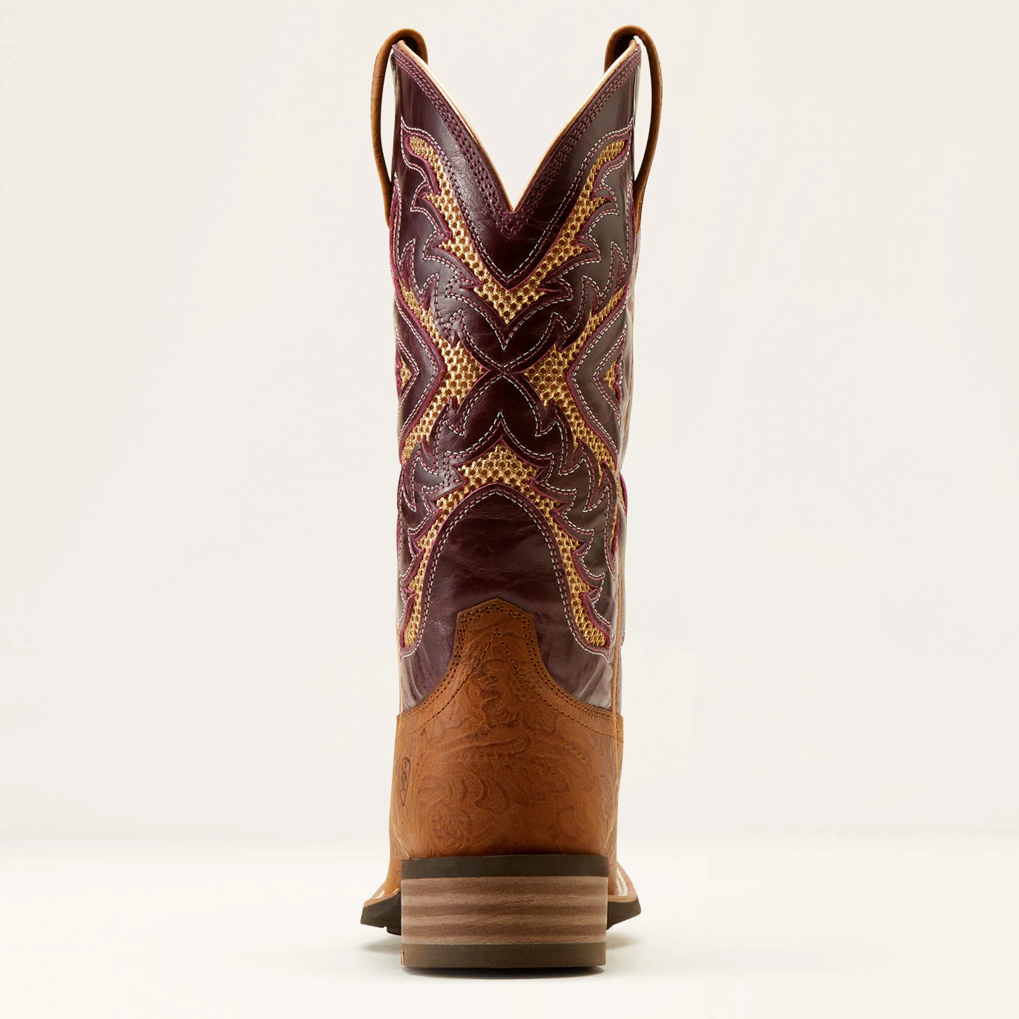 ARIAT WOMEN'S 10051023 San Angelo VentTEK 360 Western Boot TOOLED TOASTED ALMOND