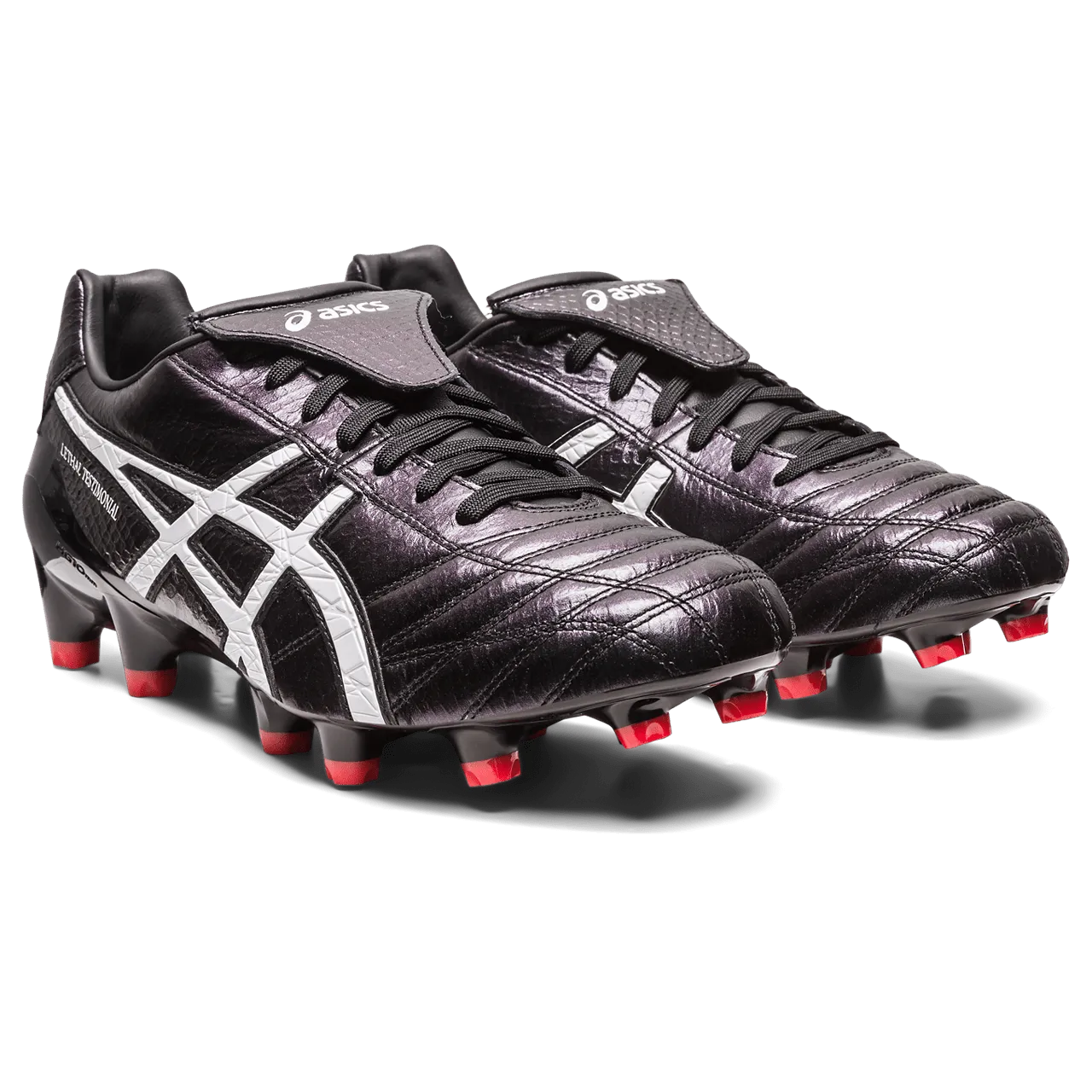 Asics Lethal Testimonial 4 IT FG Senior Football Boot BLK/RED