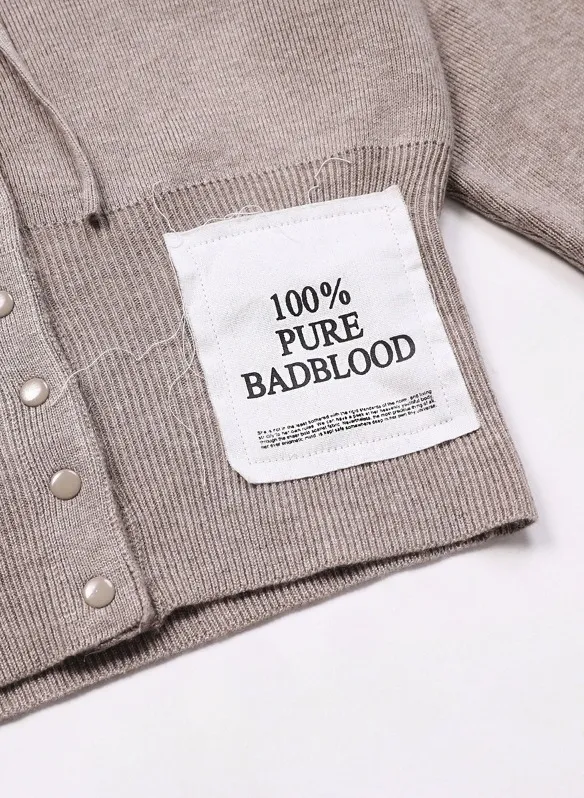 BADBLOOD  |Long Sleeves Logo Cardigans