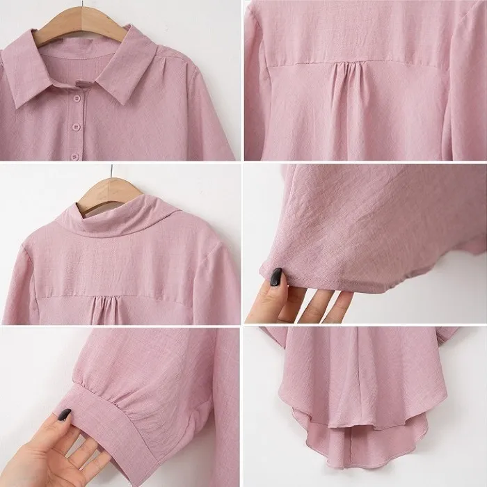 BADDIARY  |Casual Style Plain Short Sleeves Shirts & Blouses