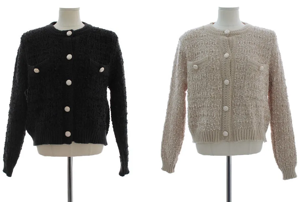 BADDIARY  |Tweed Long Sleeves Cardigans