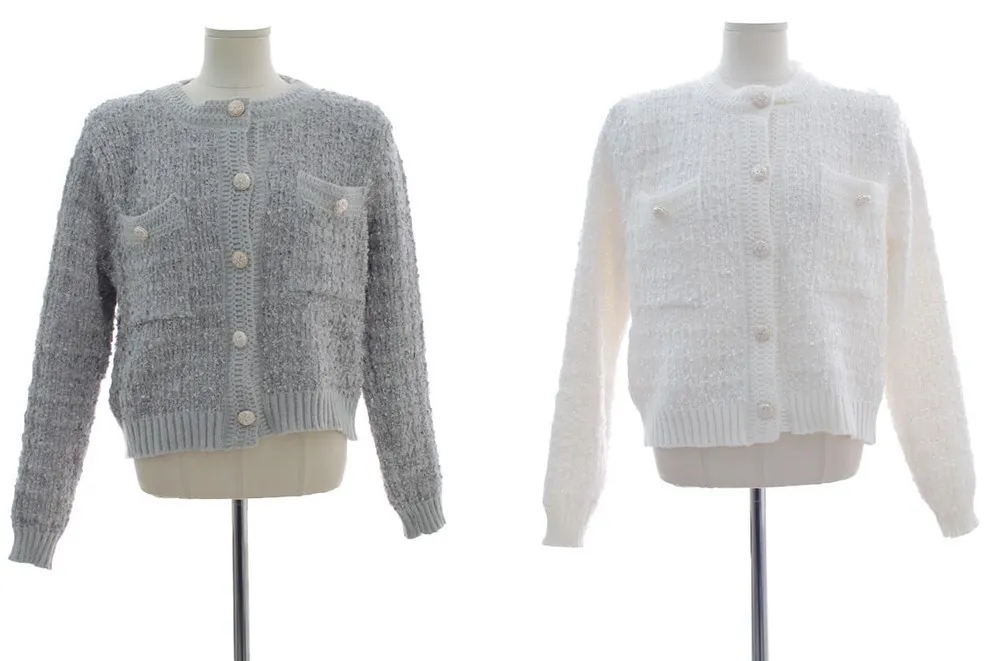 BADDIARY  |Tweed Long Sleeves Cardigans