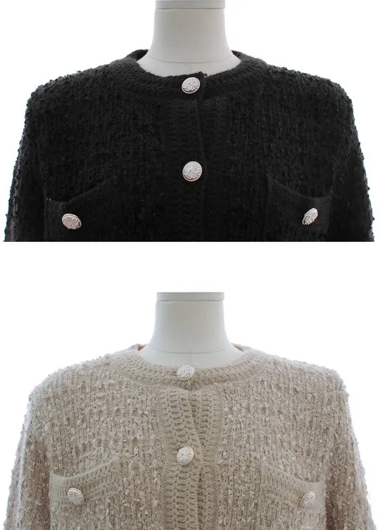 BADDIARY  |Tweed Long Sleeves Cardigans