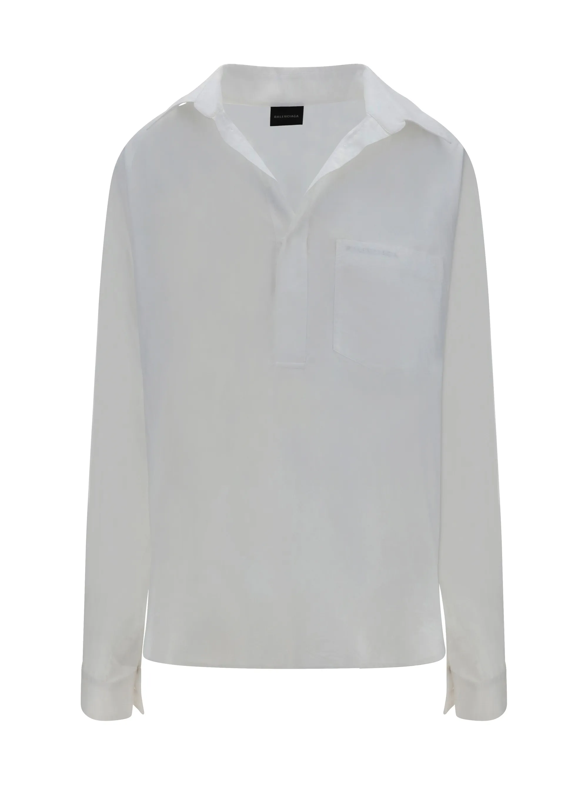 BALENCIAGA  |Long Sleeves Plain Cotton Oversized Front Button