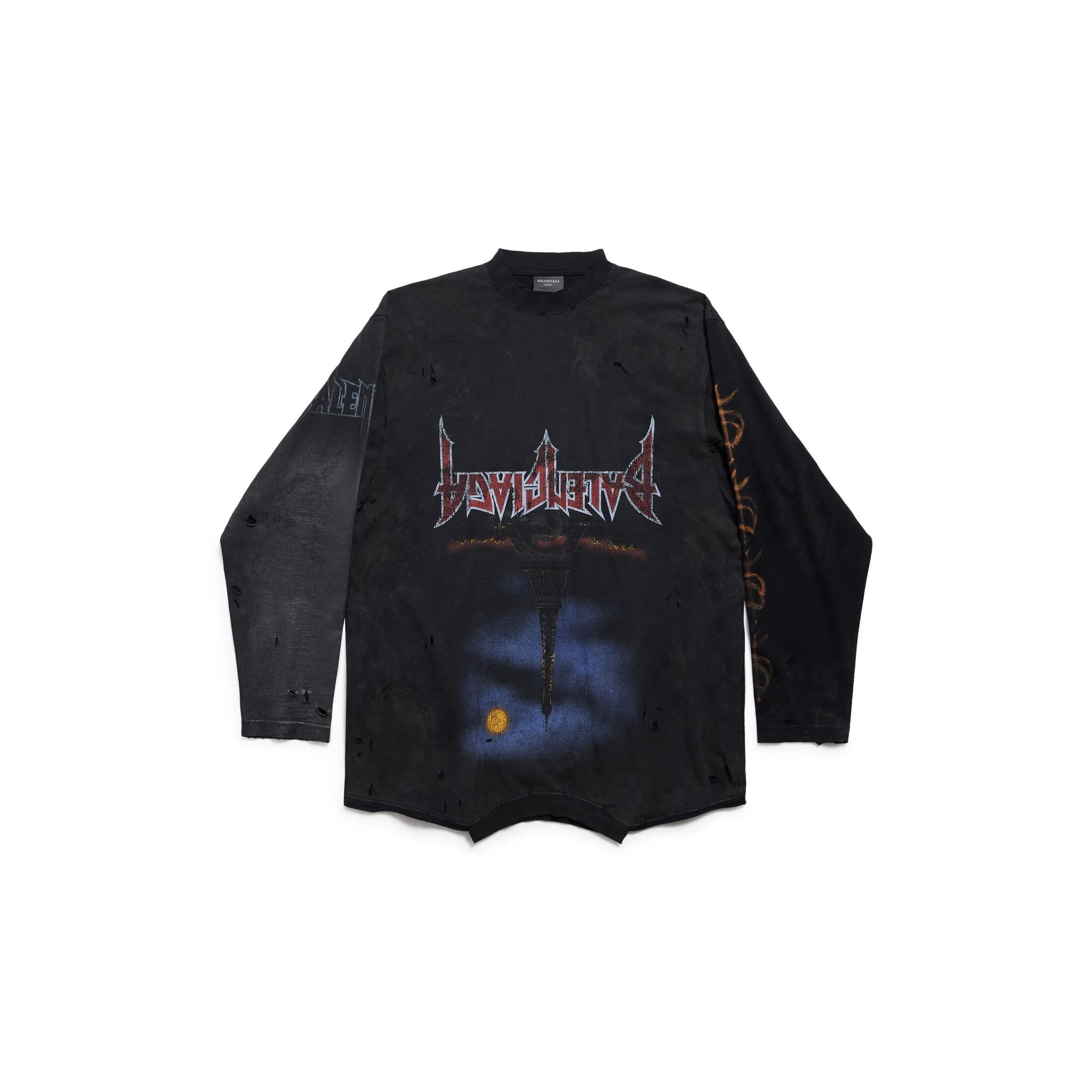 BALENCIAGA  |Street Style Long Sleeves Cotton Long Sleeve T-shirt Logo