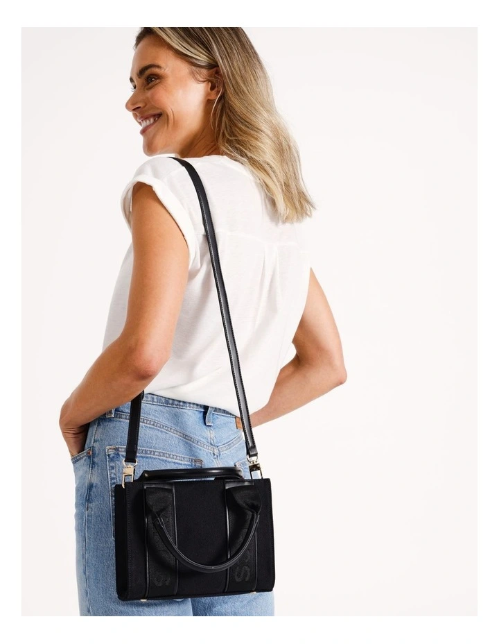 Barbados Mini Nero Tote Bag in Black