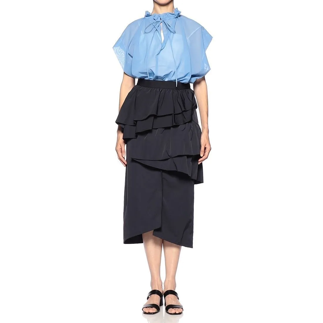 Barneys New York  |Plain Cotton Short Sleeves Shirts & Blouses