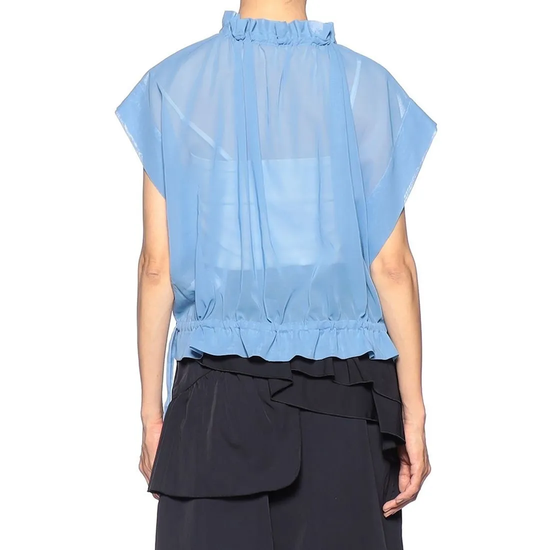 Barneys New York  |Plain Cotton Short Sleeves Shirts & Blouses