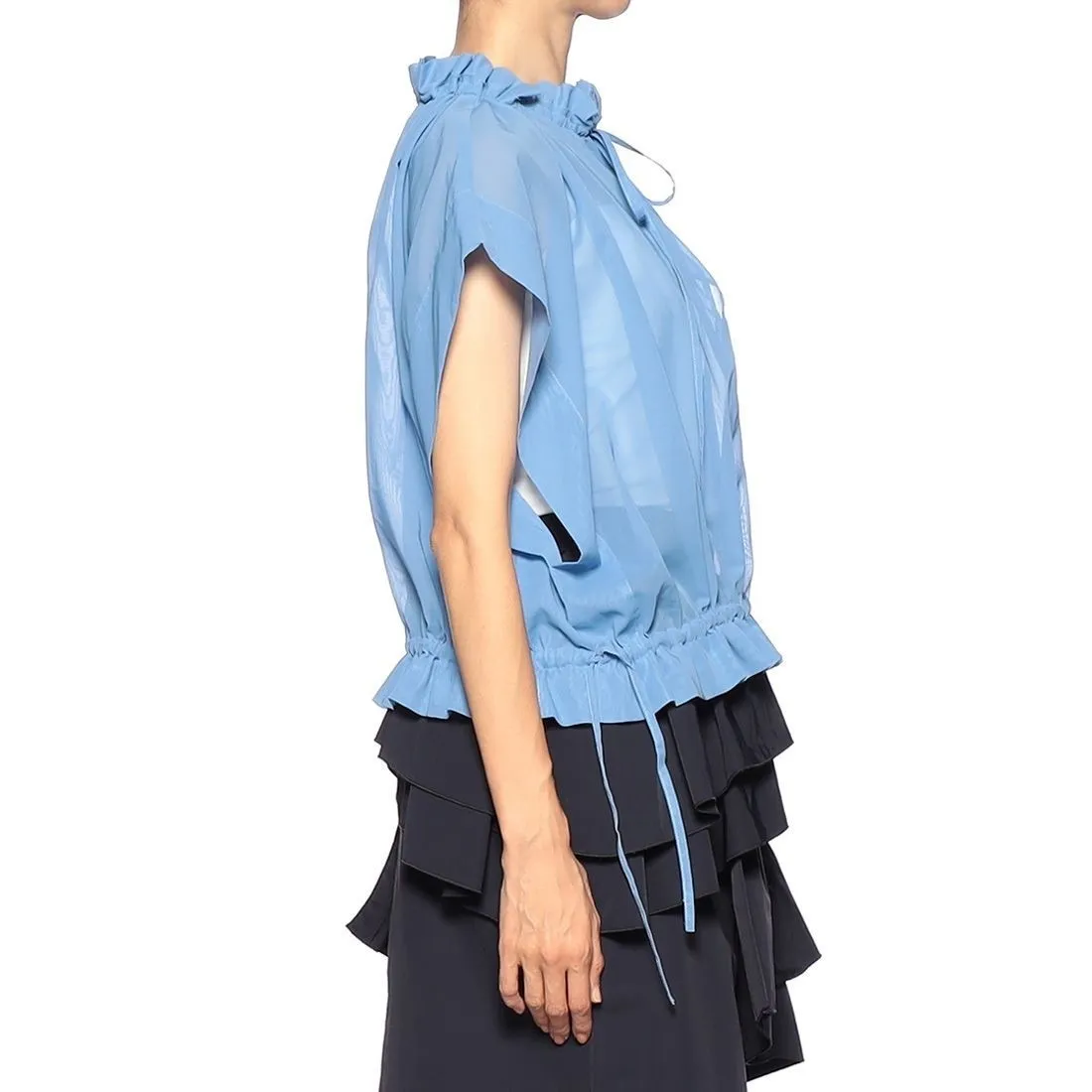 Barneys New York  |Plain Cotton Short Sleeves Shirts & Blouses