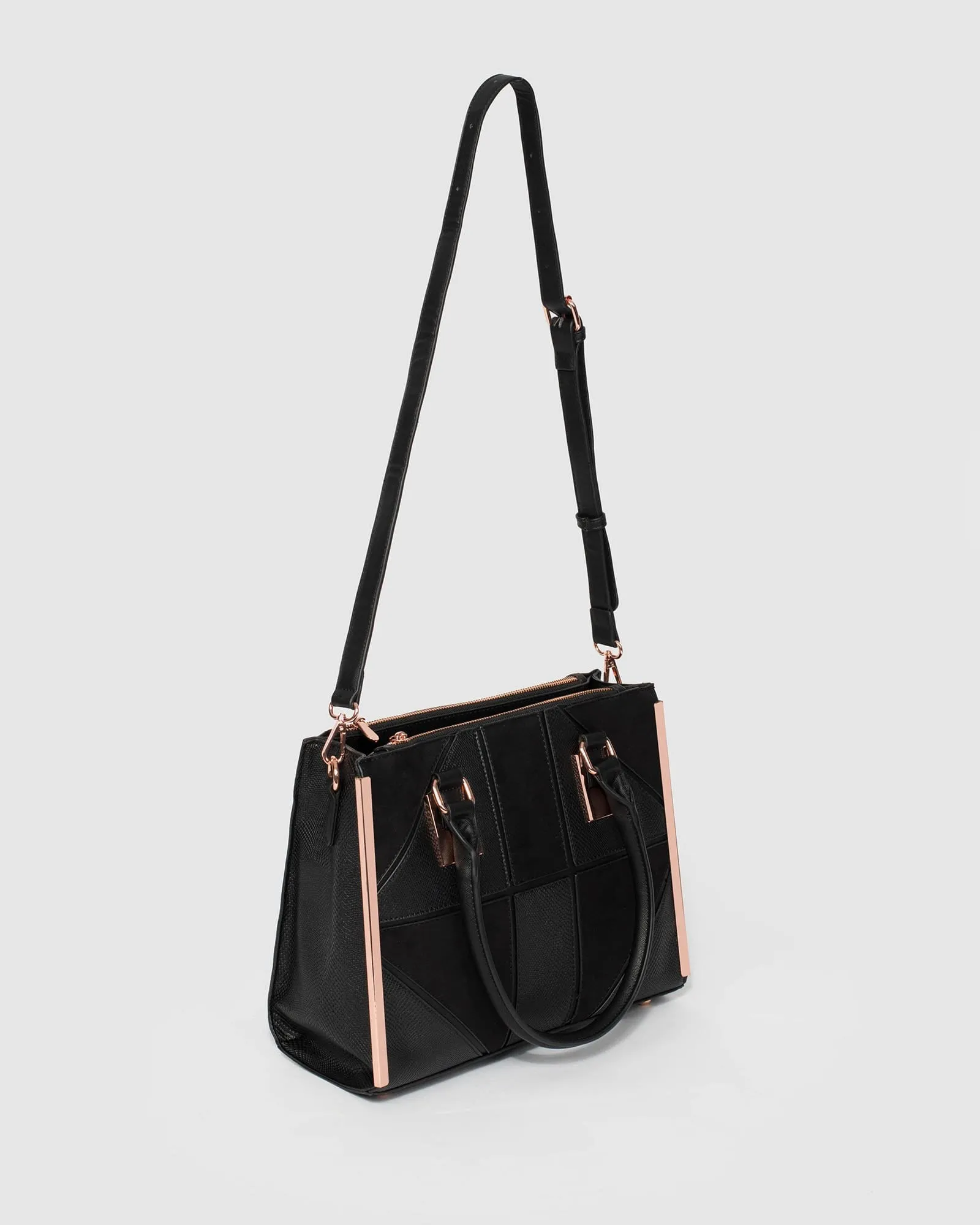 Black Lucy Square Tote Bag