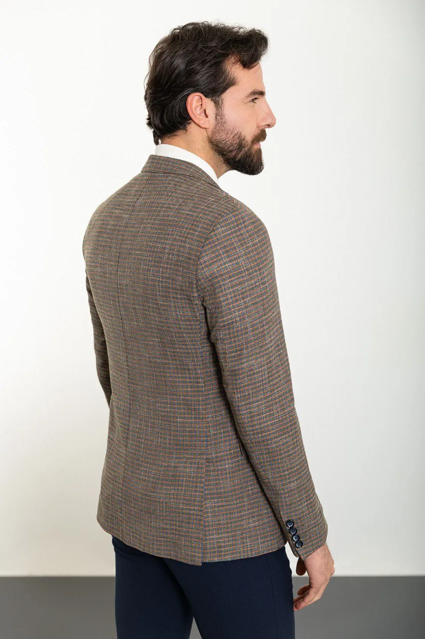 Bojoni Torretta Slim Fit Camel Blazer