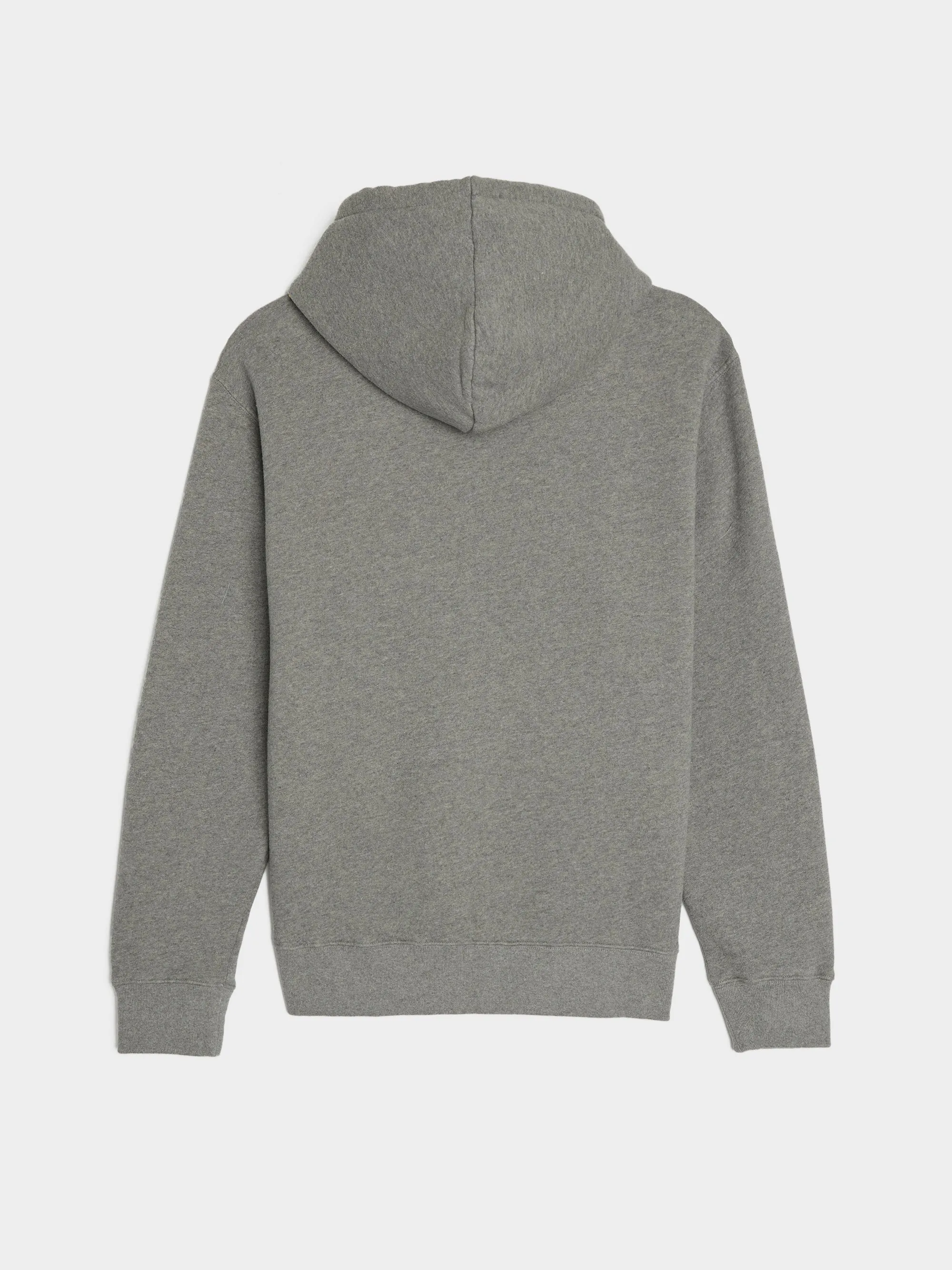 Bold Fox Head Patch Comfort Zipped Hoodie, Medium Grey Melange