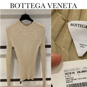 BOTTEGA VENETA  |Silk Long Sleeves Plain Elegant Style Outlet