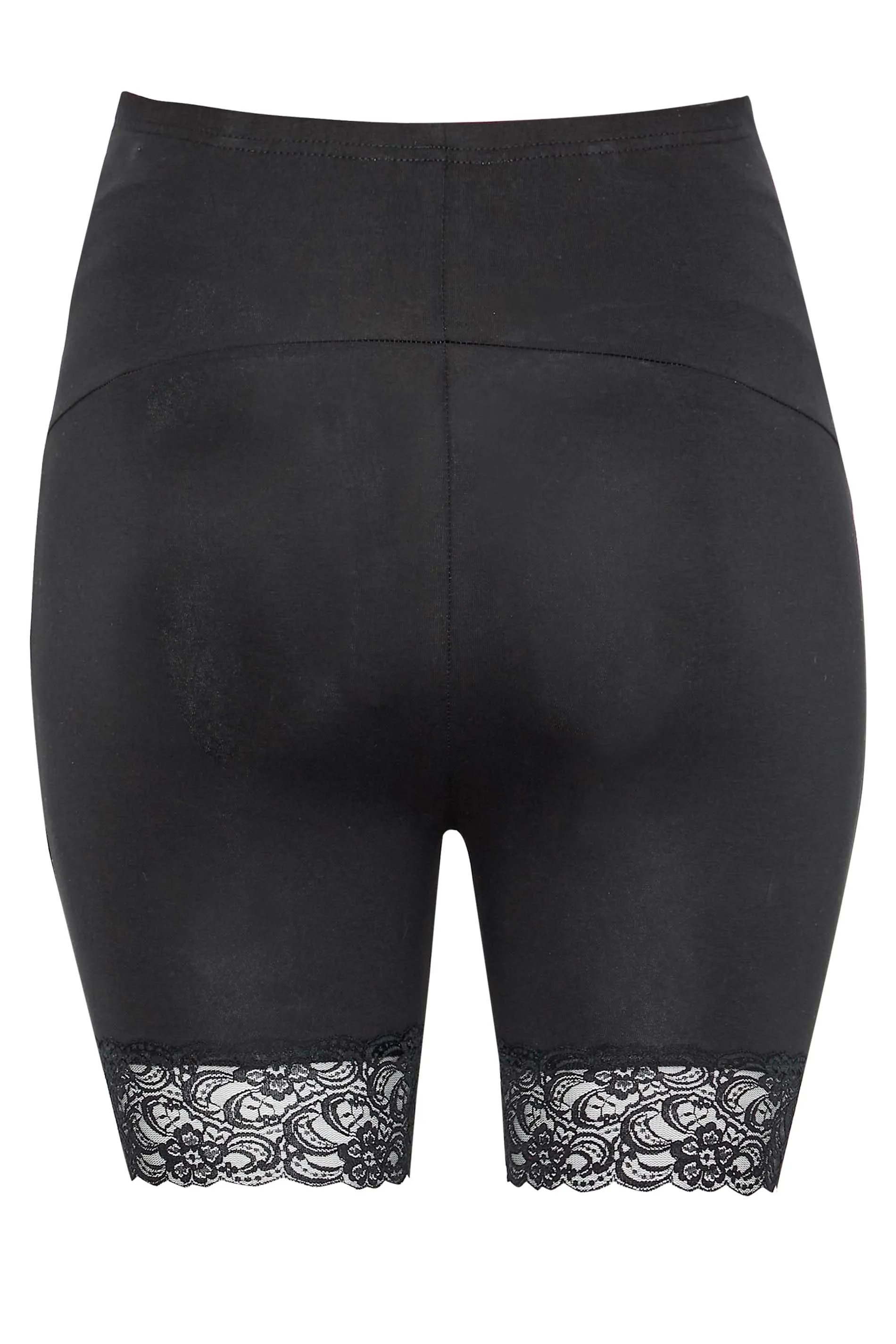 BUMP IT UP MATERNITY 2 PACK Curve Black Lace Trim Stretch Cycling Shorts