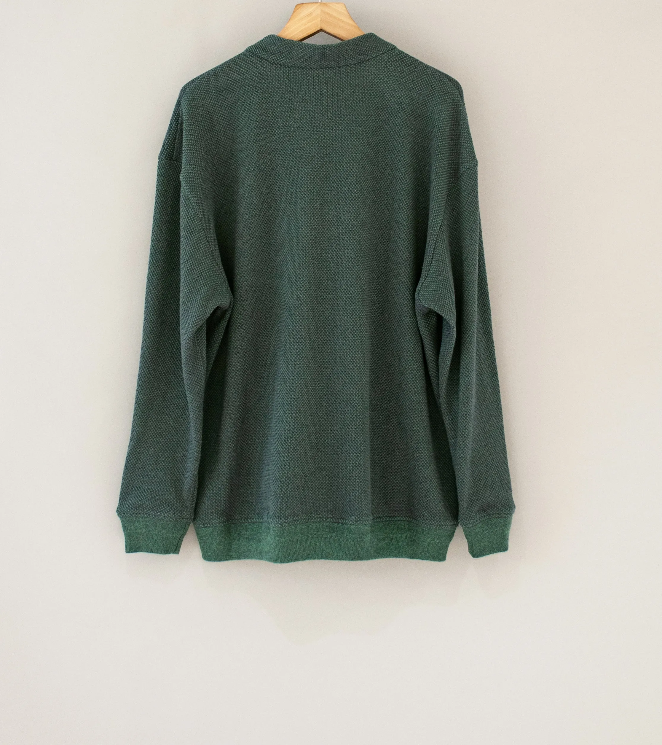 Cale 'Silk Cotton Pique Cardigan' (Green)