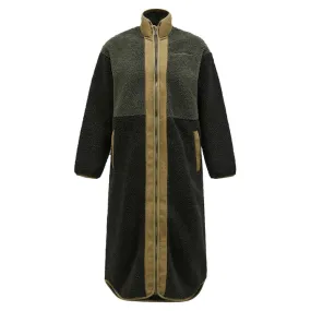 CARDIGAN LUNGO HEAVY PILE Donna Pine Needle Olive Extreme