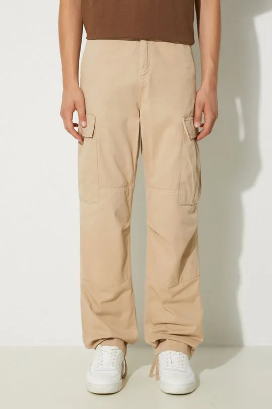 Carhartt WIP cotton trousers brown color