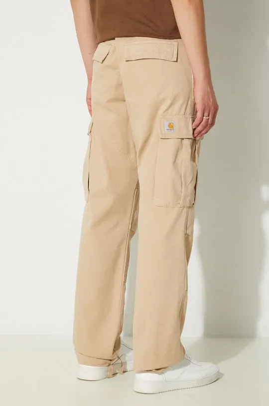 Carhartt WIP cotton trousers brown color