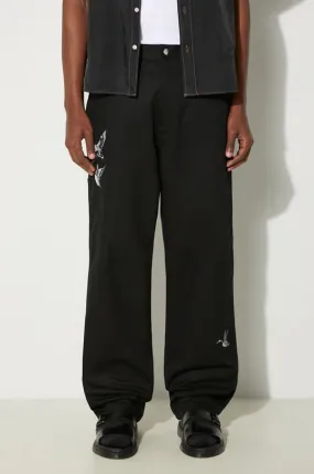 Carhartt WIP cotton trousers Ducks Single Knee Pant black color I033700.89XX