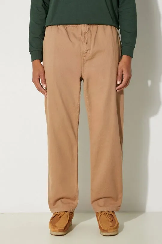 Carhartt WIP cotton trousers Flint Pant beige color I029919.2FSGD