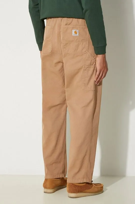 Carhartt WIP cotton trousers Flint Pant beige color I029919.2FSGD