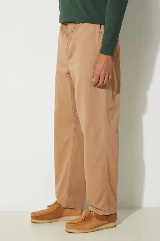 Carhartt WIP cotton trousers Flint Pant beige color I029919.2FSGD