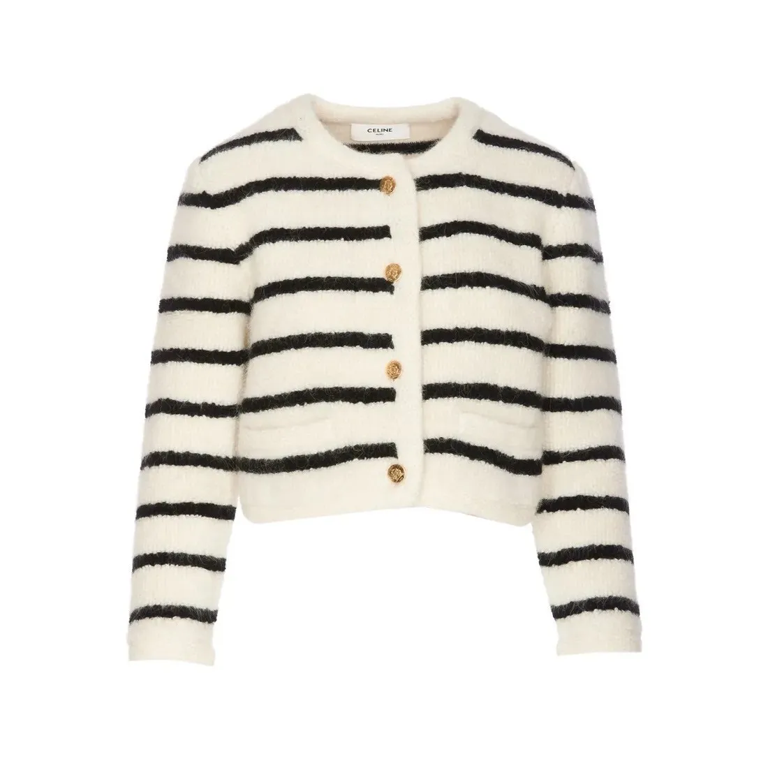 CELINE  |Stripes Long Sleeves Cardigans