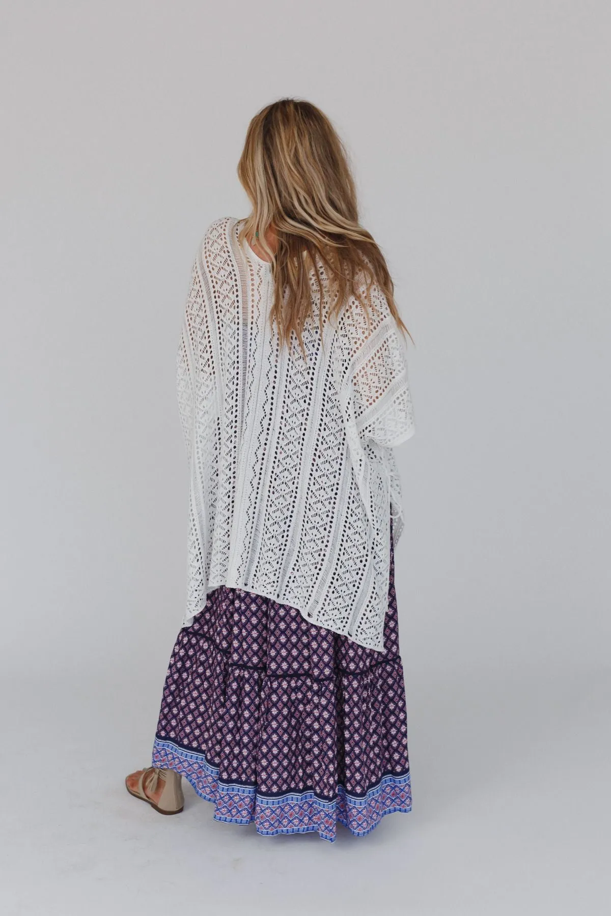 Chase Your Dreams Crochet Kimono - White