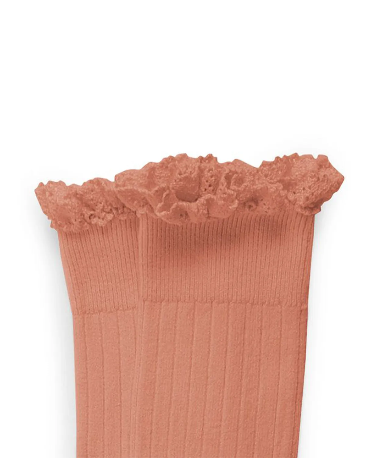 Collegien Ruffle Knee Socks - melon