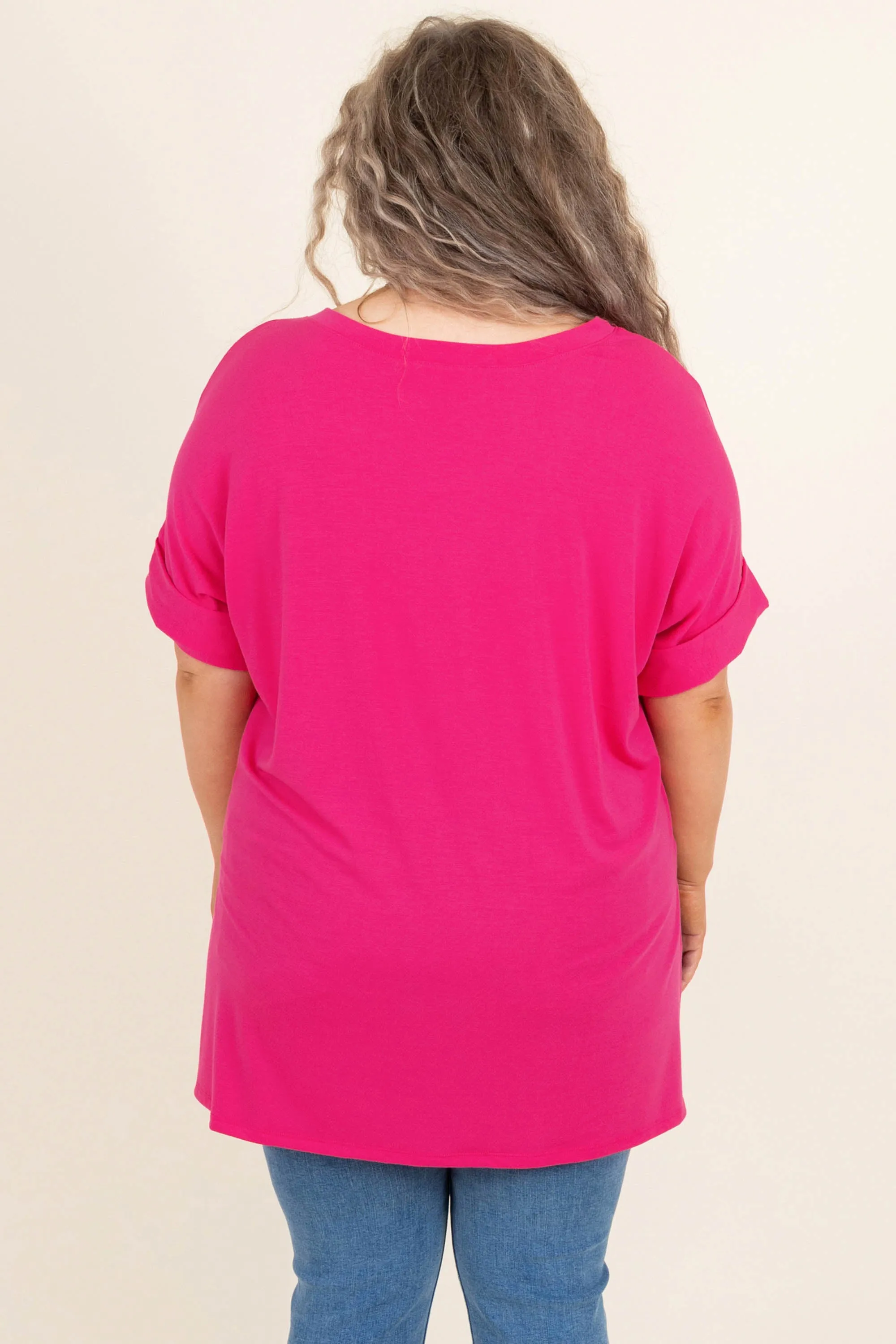 Comfy Travels Top, Hot Pink