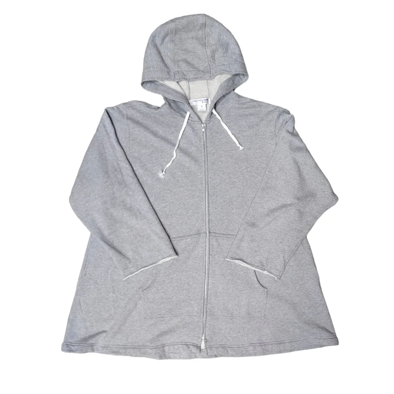 Comme Des Garons Shirt Boys Grey Full Zip Hoodie