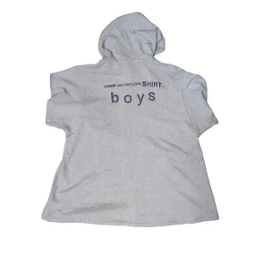 Comme Des Garons Shirt Boys Grey Full Zip Hoodie