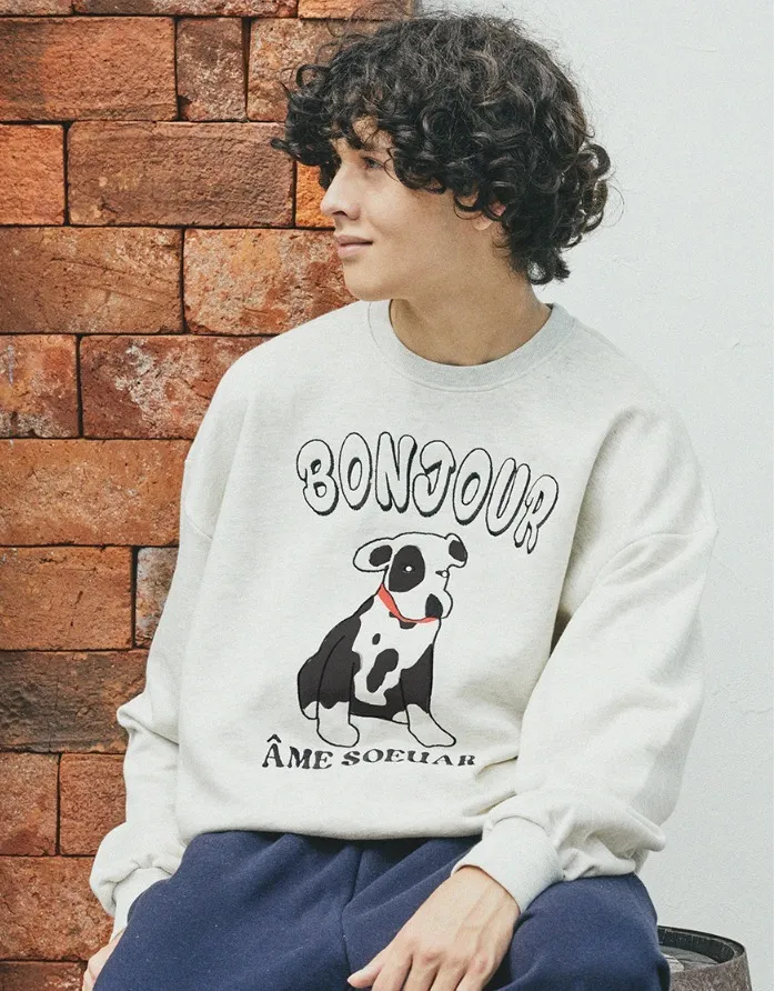 CONICHIWA bonjour  |Long Sleeves Sweatshirts