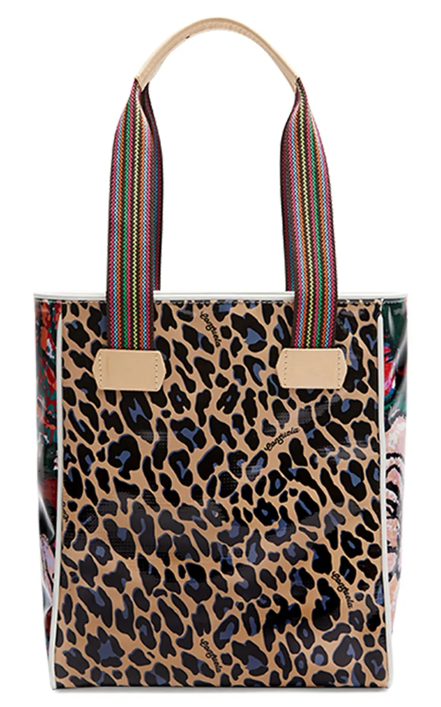 Consuela Mel Leopard and Floral Print Chica Tote Bag