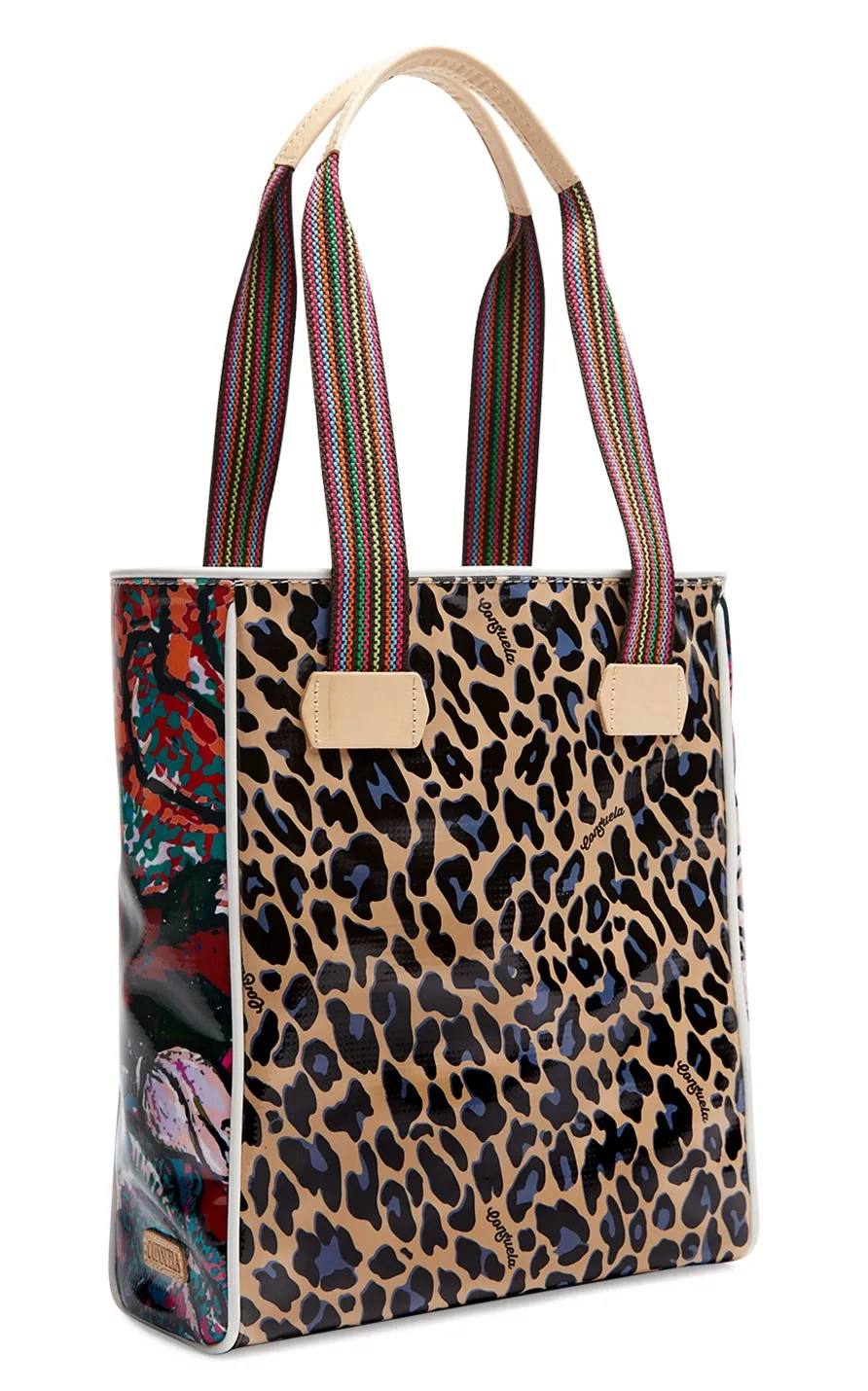 Consuela Mel Leopard and Floral Print Chica Tote Bag