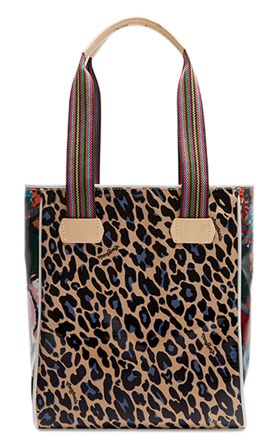 Consuela Mel Leopard and Floral Print Chica Tote Bag