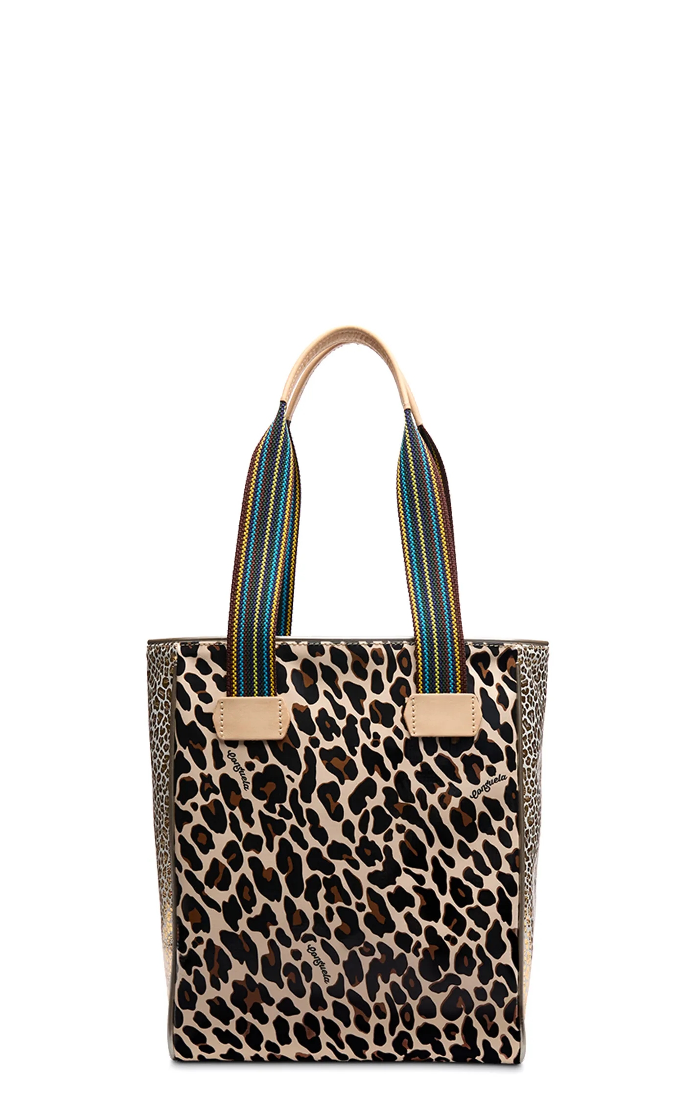 Consuela Mona Shades of Coffee Leopard Colorful Chica Tote Bag