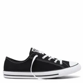 CONVERSE WOMEN'S CHUCK TAYLOR ALL STAR DAINTY CANVAS LOW TOP BLACK SHOE