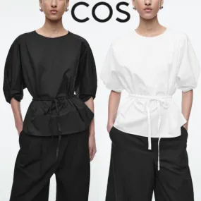 COS  |Casual Style Plain Short Sleeves Elegant Style Formal Style