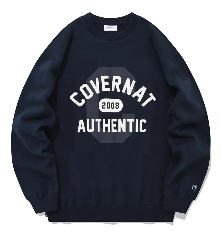 COVERNAT  |Unisex Street Style Long Sleeves Plain Cotton Logo