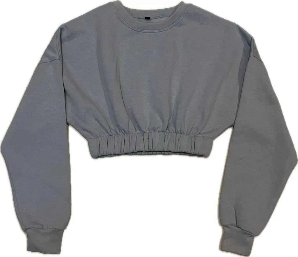 Cropped Fleece Sweatshirt