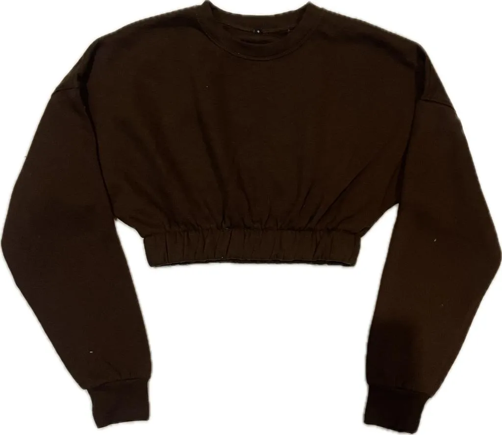 Cropped Fleece Sweatshirt