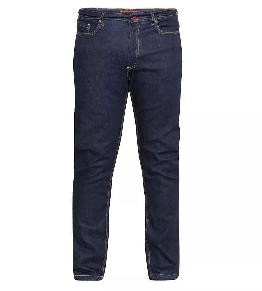 D555 Big Mens Tapered Fit Stretch Jeans In Indigo Kingsize (CEDRIC-KS)