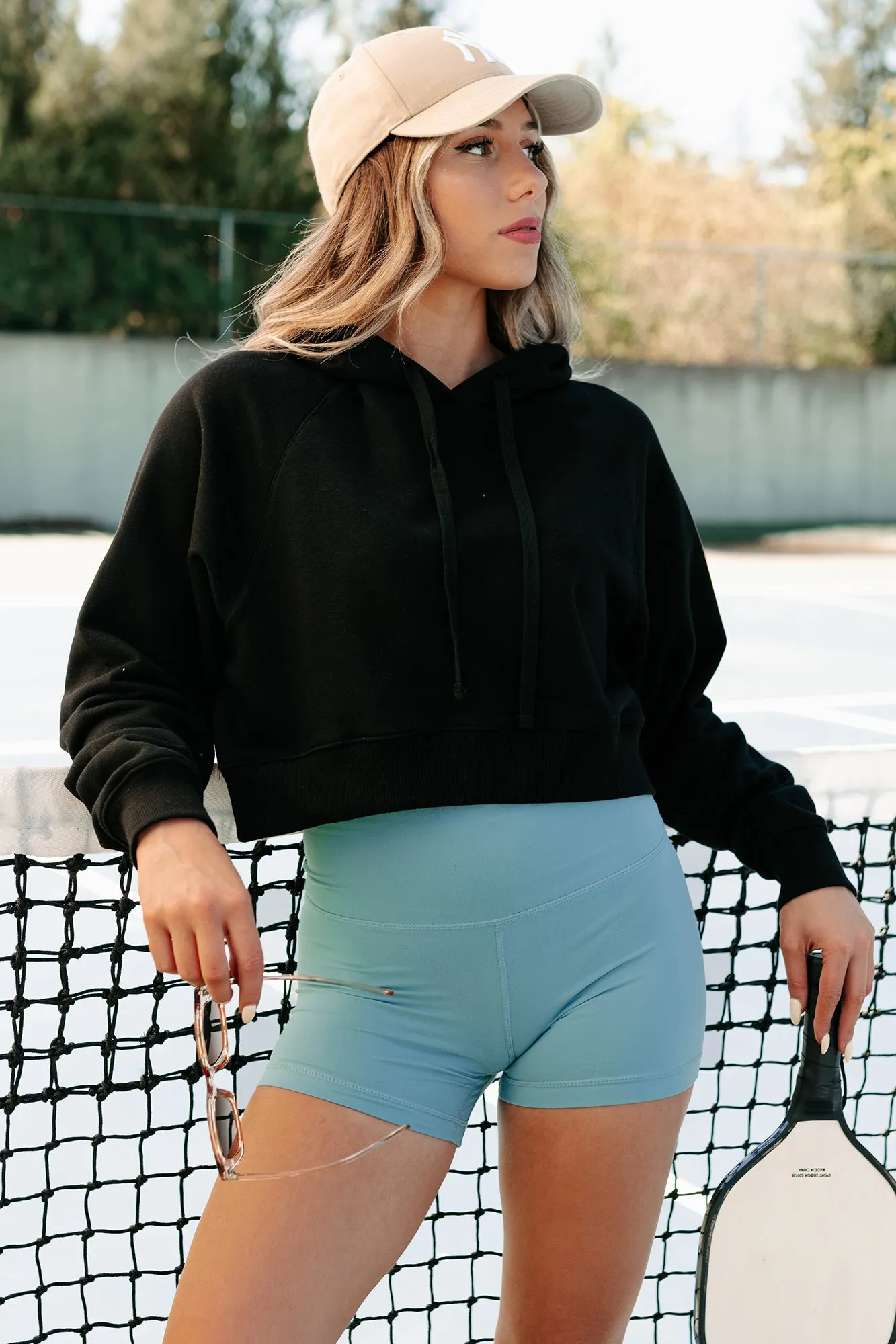 Dale Crop Hoodie (Black)