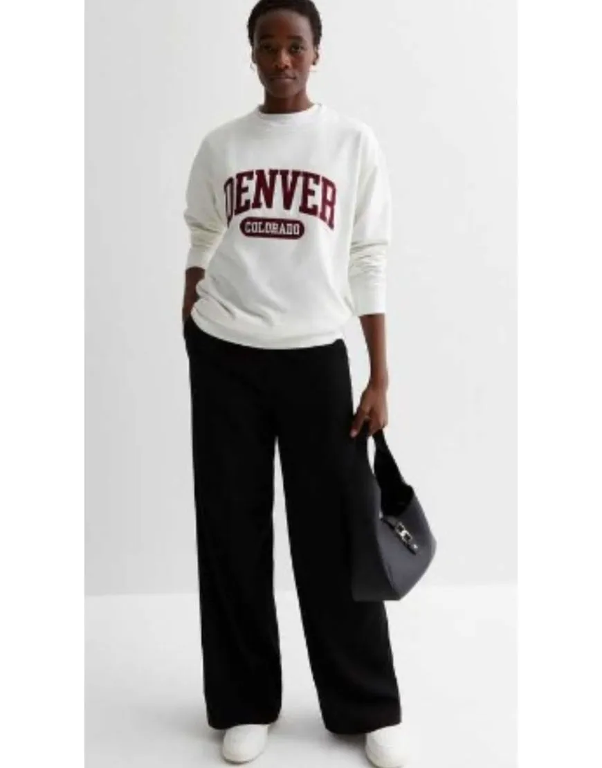 Denver Print Sweatshirt White